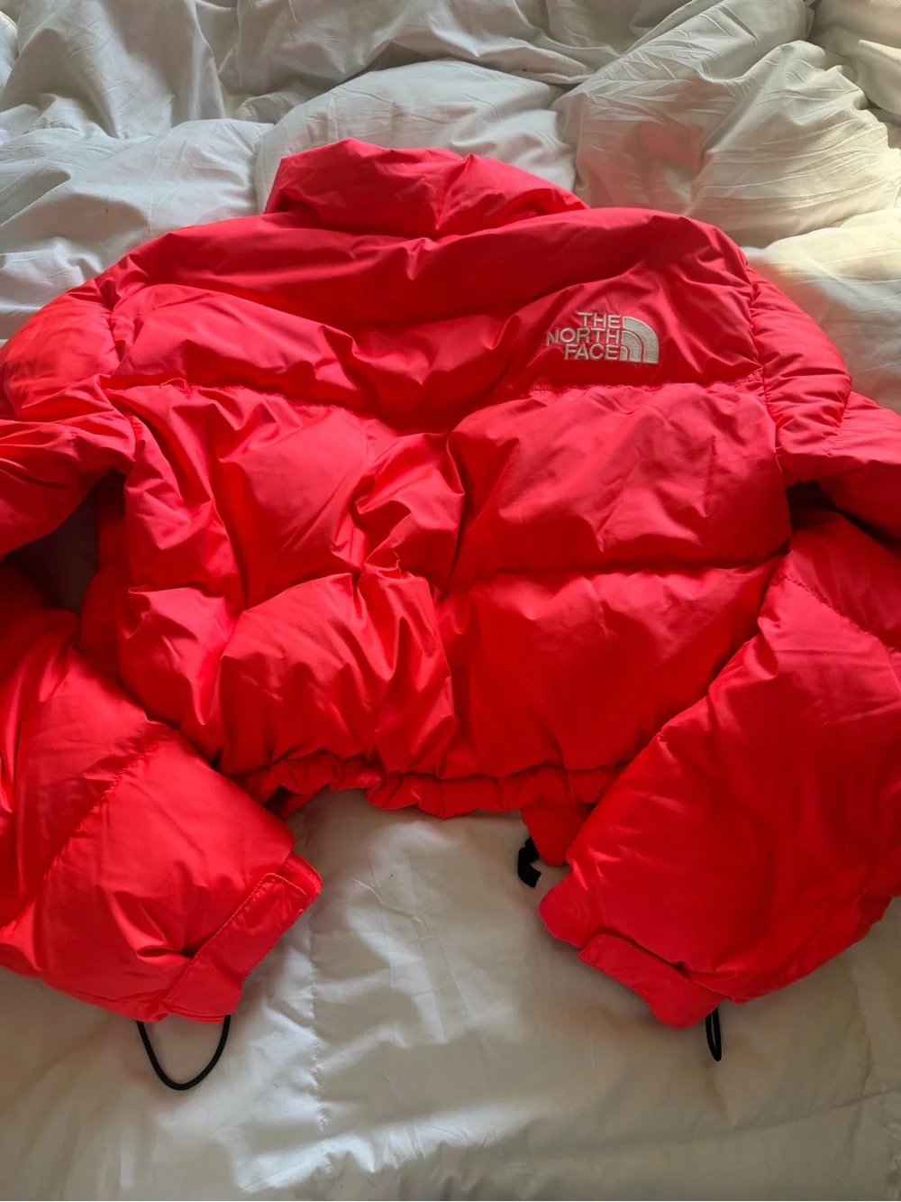 The North Face Nuptse Coral Hot Pink Puffer Jacket - Picture 11 of 12